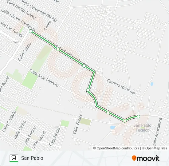 SAN PABLO - SAN MARTÍN Bus Line Map