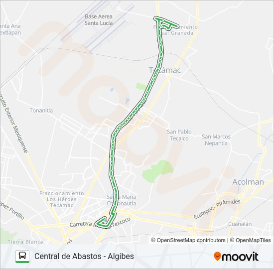 Mapa de CENTRAL DE ABASTOS - ALGIBES de autobús