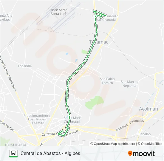 CENTRAL DE ABASTOS - ALGIBES Bus Line Map