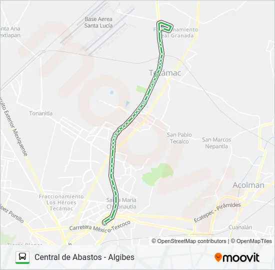 CENTRAL DE ABASTOS - ALGIBES Bus Line Map