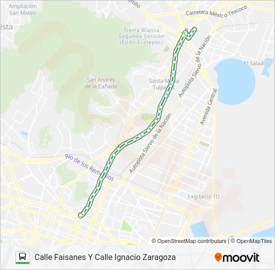 METRO MARTÍN CARRERA - CALLE FAISANES Y CALLE IGNACIO ZARAGOZA Bus Line Map