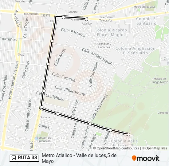 RUTA 33 Bus Line Map