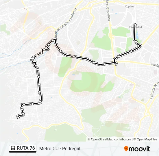 RUTA 76 Bus Line Map