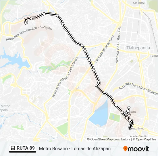 RUTA 89 Bus Line Map