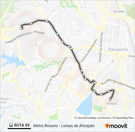 RUTA 89 Bus Line Map