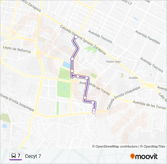 7 Bus Line Map