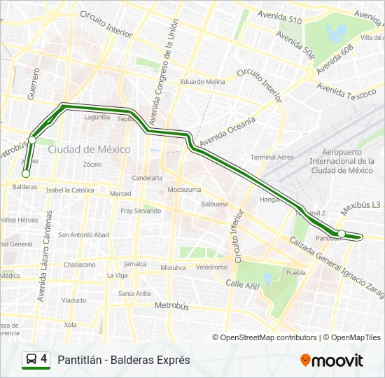 4 Bus Line Map