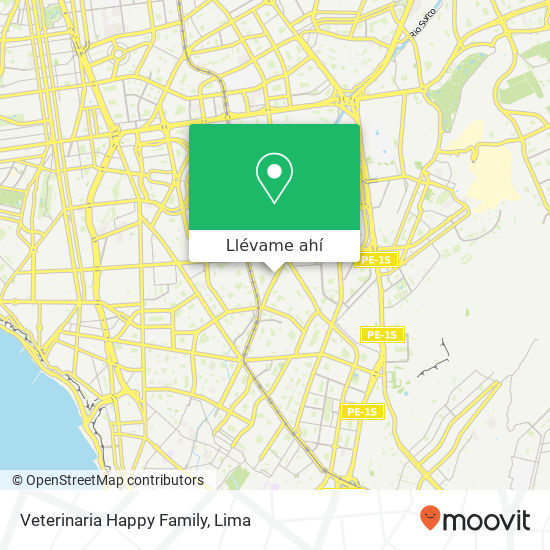 Mapa de Veterinaria Happy Family