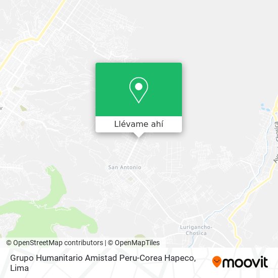 Mapa de Grupo Humanitario Amistad Peru-Corea Hapeco