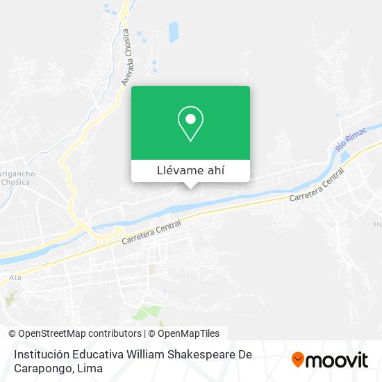 Mapa de Institución Educativa William Shakespeare De Carapongo