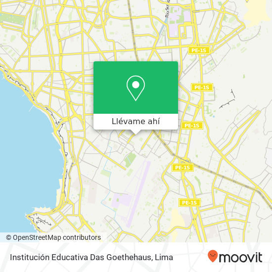 Mapa de Institución Educativa Das Goethehaus