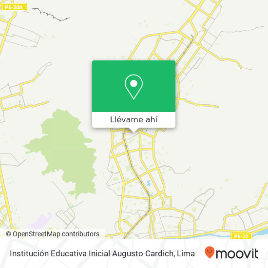 Mapa de Institución Educativa Inicial Augusto Cardich
