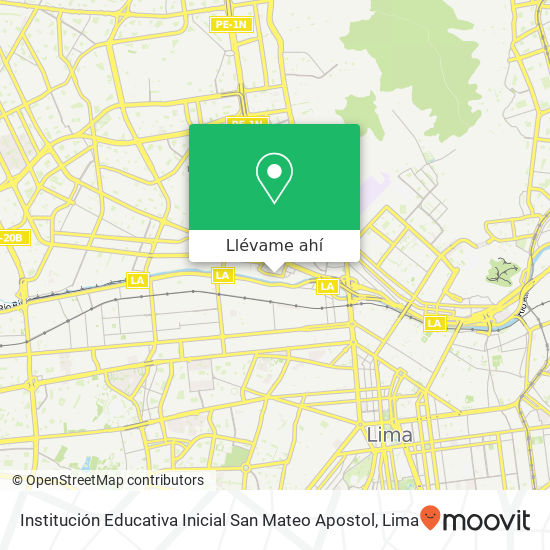 Mapa de Institución Educativa Inicial San Mateo Apostol