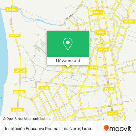 Mapa de Institución Educativa Prisma Lima Norte