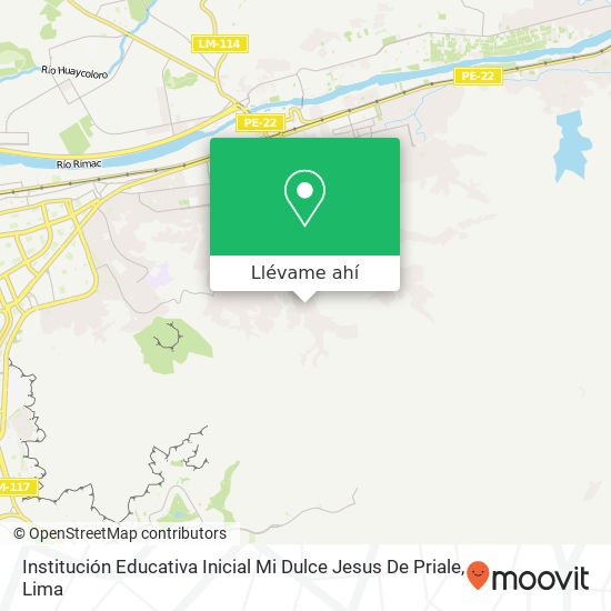 Mapa de Institución Educativa Inicial Mi Dulce Jesus De Priale