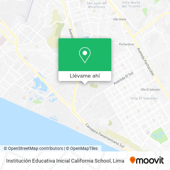 Mapa de Institución Educativa Inicial California School