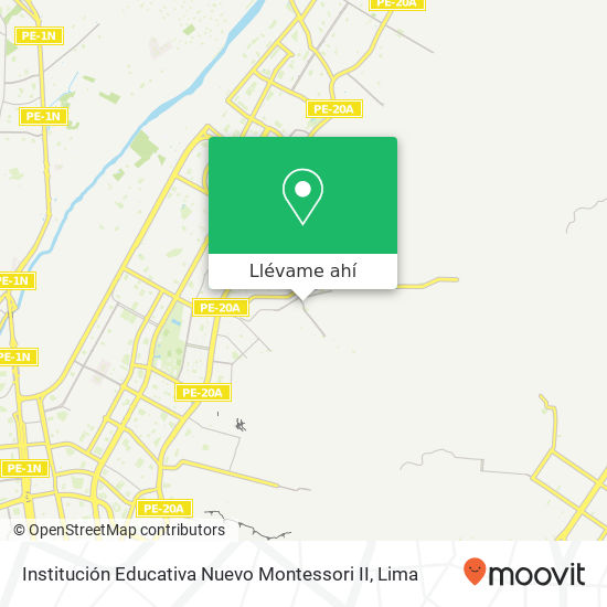 Mapa de Institución Educativa Nuevo Montessori II
