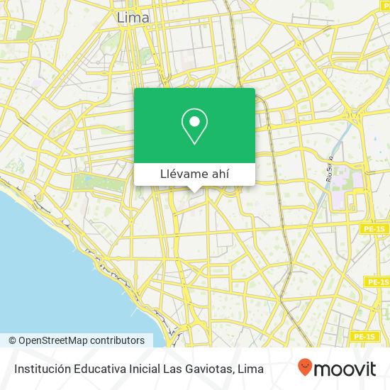 Mapa de Institución Educativa Inicial Las Gaviotas