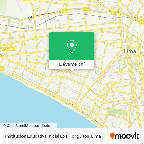 Mapa de Institución Educativa Inicial Los Honguitos