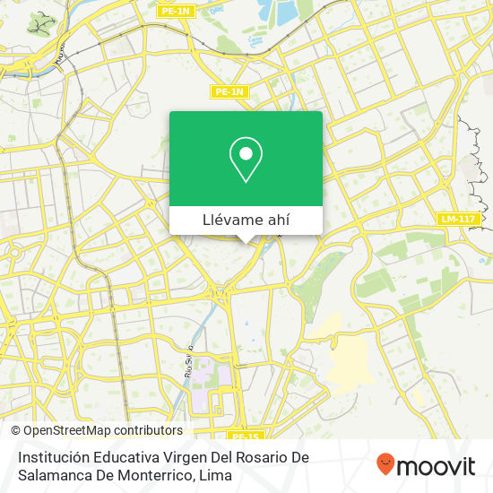 Mapa de Institución Educativa Virgen Del Rosario De Salamanca De Monterrico