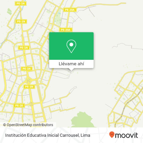 Mapa de Institución Educativa Inicial Carrousel