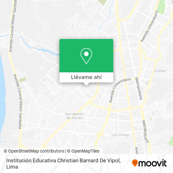 Mapa de Institución Educativa Christian Barnard De Vipol