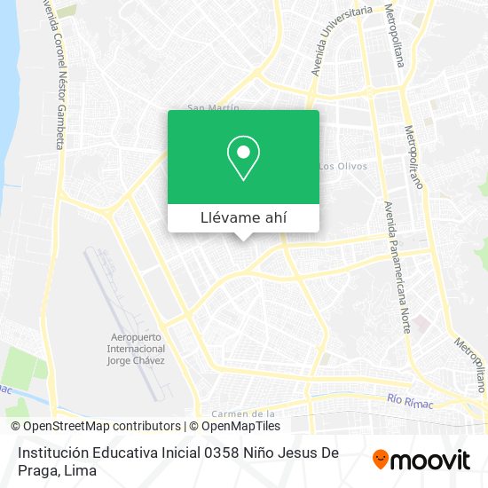 Mapa de Institución Educativa Inicial 0358 Niño Jesus De Praga