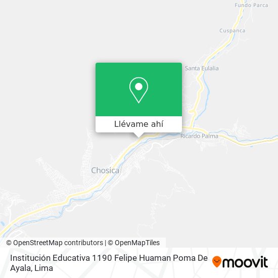 Mapa de Institución Educativa 1190 Felipe Huaman Poma De Ayala