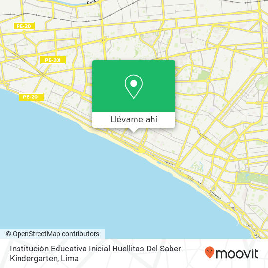 Mapa de Institución Educativa Inicial Huellitas Del Saber Kindergarten