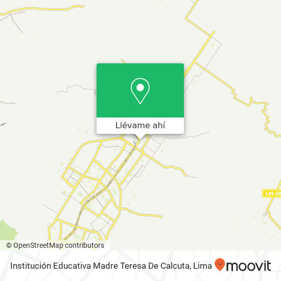 Mapa de Institución Educativa Madre Teresa De Calcuta