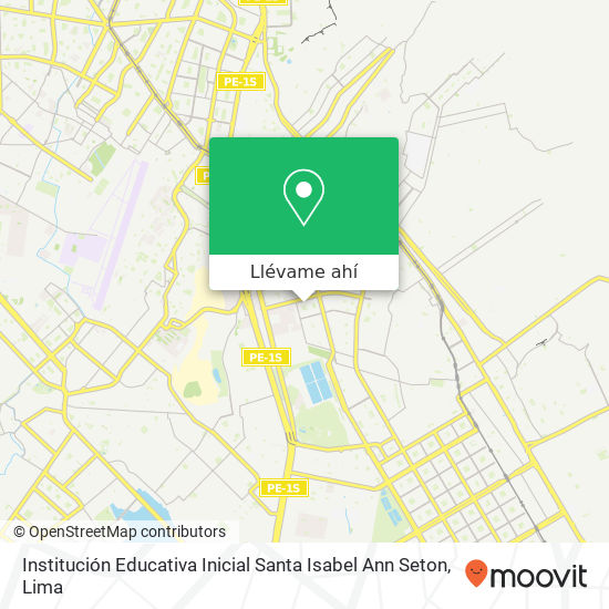 Mapa de Institución Educativa Inicial Santa Isabel Ann Seton