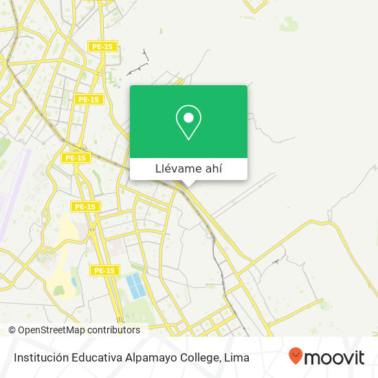 Mapa de Institución Educativa Alpamayo College