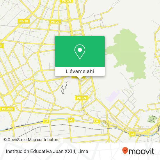 Mapa de Institución Educativa Juan XXIII