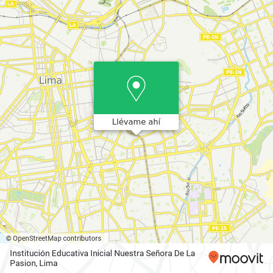 Mapa de Institución Educativa Inicial Nuestra Señora De La Pasion