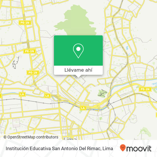 Mapa de Institución Educativa San Antonio Del Rimac