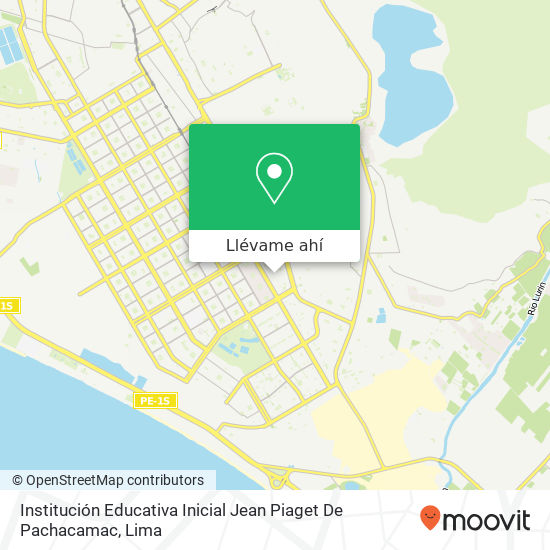Mapa de Institución Educativa Inicial Jean Piaget De Pachacamac