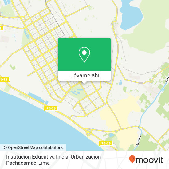Mapa de Institución Educativa Inicial Urbanizacion Pachacamac