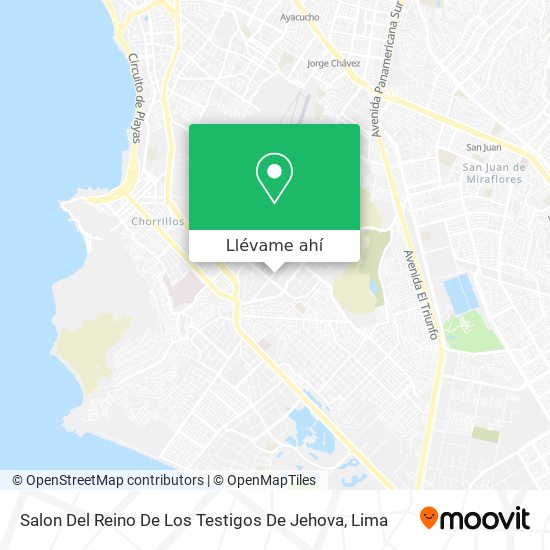 Mapa de Salon Del Reino De Los Testigos De Jehova