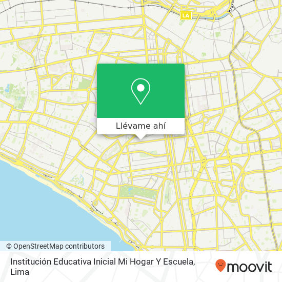 Mapa de Institución Educativa Inicial Mi Hogar Y Escuela