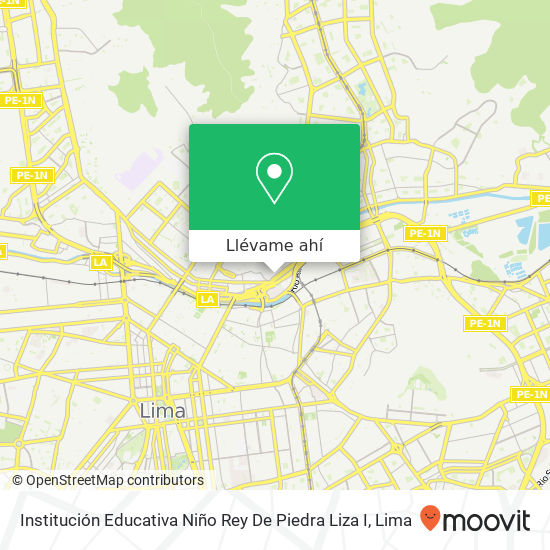 Mapa de Institución Educativa Niño Rey De Piedra Liza I