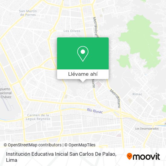 Mapa de Institución Educativa Inicial San Carlos De Palao