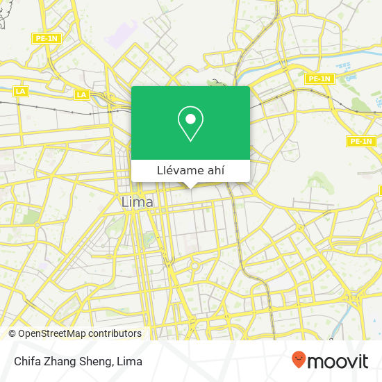 Mapa de Chifa Zhang Sheng