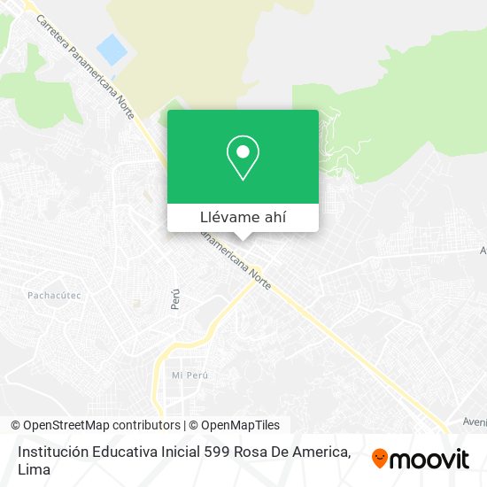 Mapa de Institución Educativa Inicial 599 Rosa De America