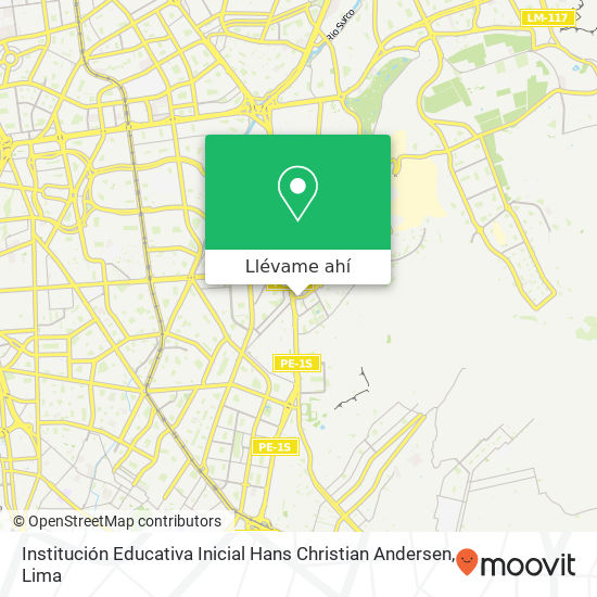 Mapa de Institución Educativa Inicial Hans Christian Andersen