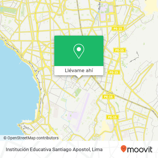 Mapa de Institución Educativa Santiago Apostol