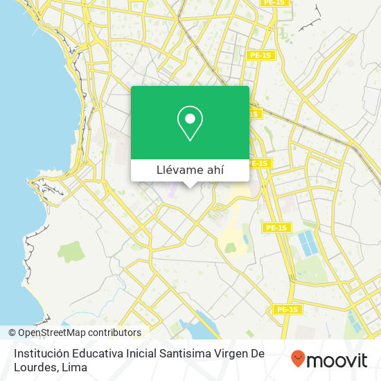 Mapa de Institución Educativa Inicial Santisima Virgen De Lourdes