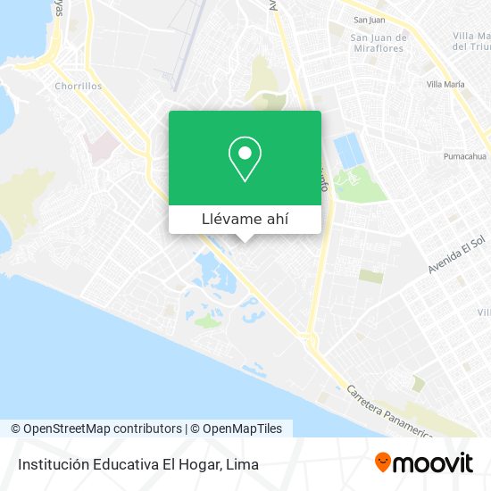 Mapa de Institución Educativa El Hogar