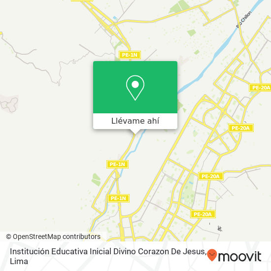 Mapa de Institución Educativa Inicial Divino Corazon De Jesus