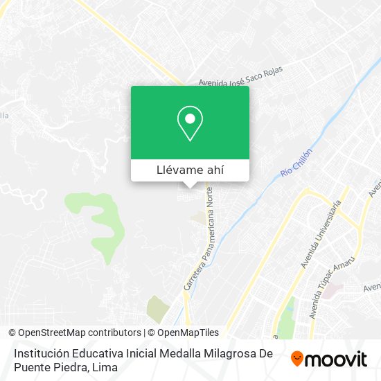 Mapa de Institución Educativa Inicial Medalla Milagrosa De Puente Piedra