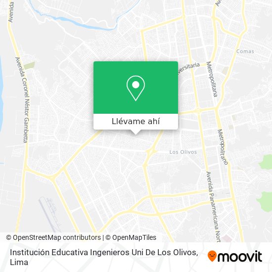 Mapa de Institución Educativa Ingenieros Uni De Los Olivos